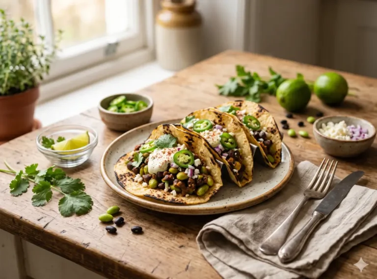 Black Bean & Edamame Tacos