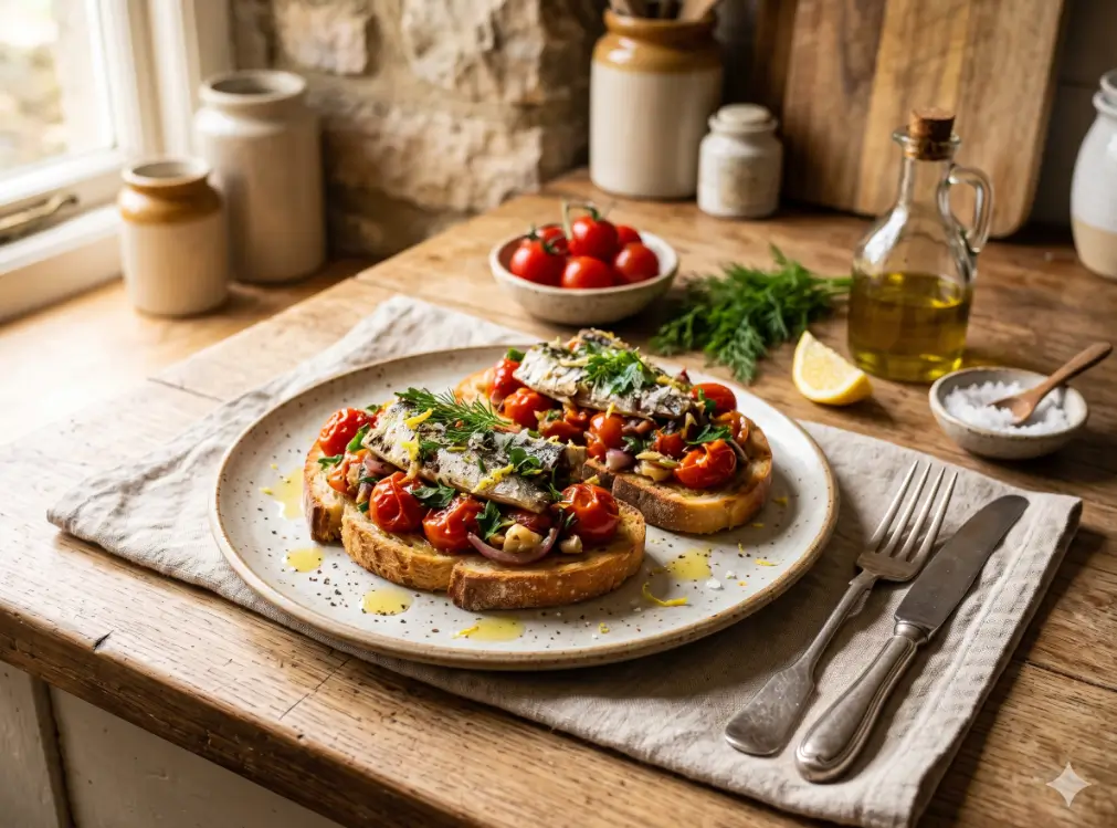 Sardine & Tomato Toast