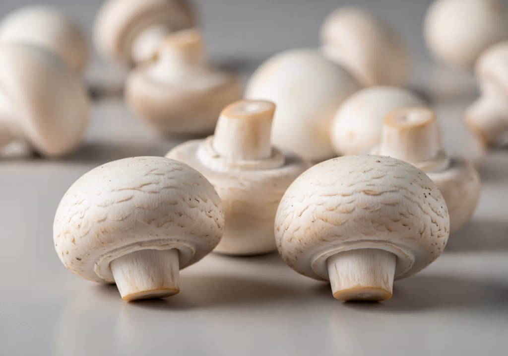 White Mushrooms - photograph