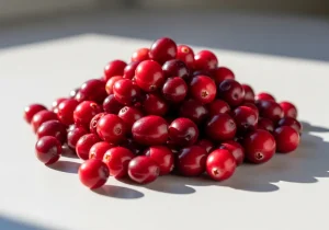 Fresh raw cranberries