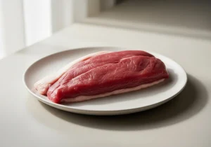 Raw duck breast, meat only