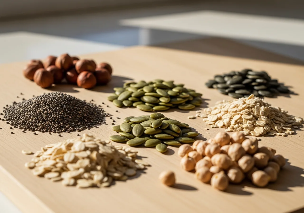 Foods High in Manganese: Chia Seeds, Hazelnuts, Pumpkin Seeds, Oats, Chickpeas