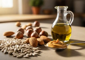Foods High in Vitamin E: Sunflower Seeds, Almonds, Hazelnuts, Extra Virgin Olive Oil, Peanut Butter